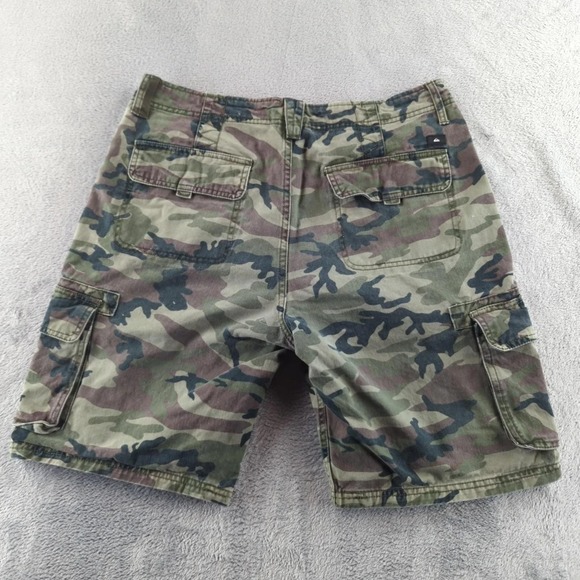 Quiksilver Cargo Shorts Mens 32 Camo Paratrooper Military Utility Style Y2K - Picture 2 of 11